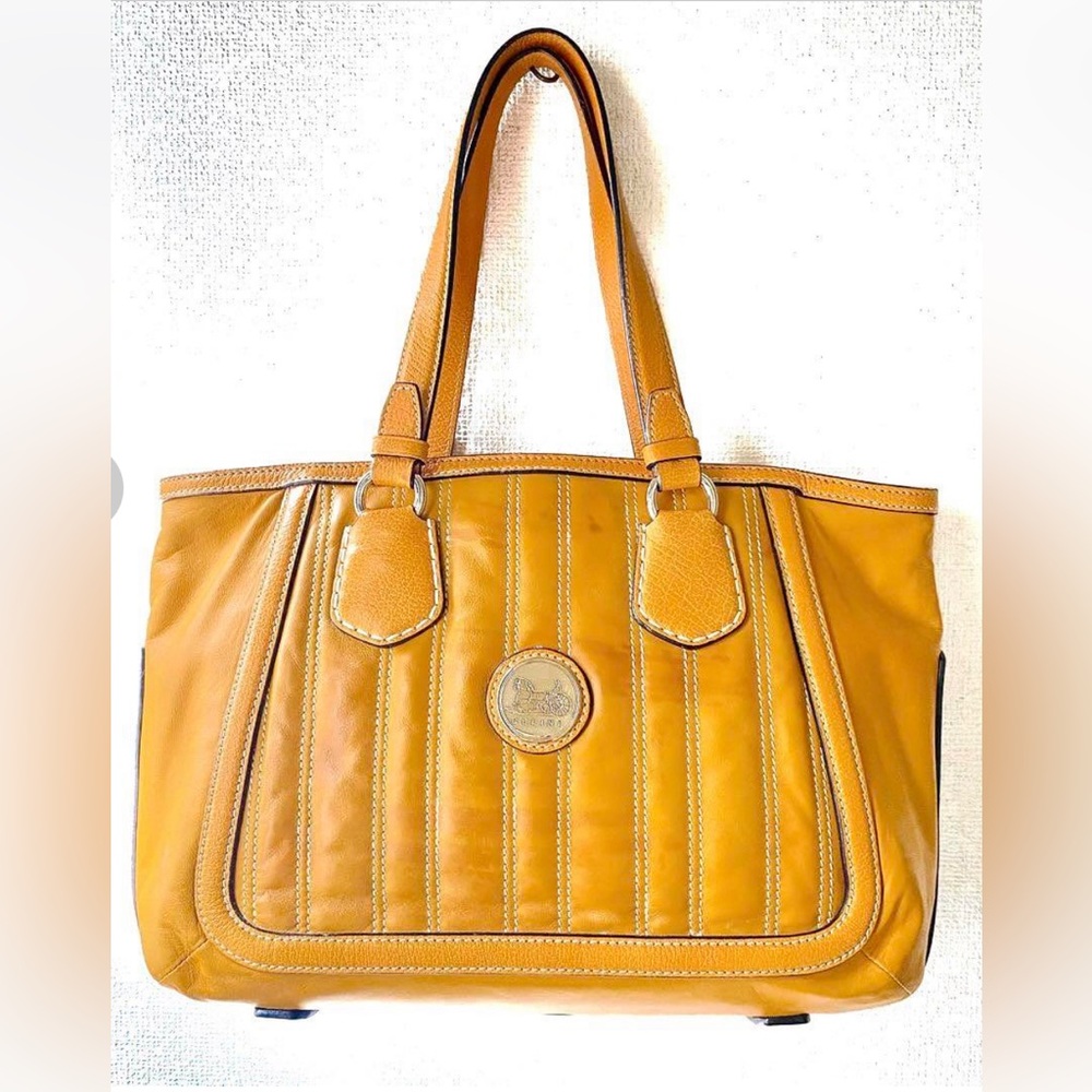 Celine Big Leather Bag in Yellow GUC